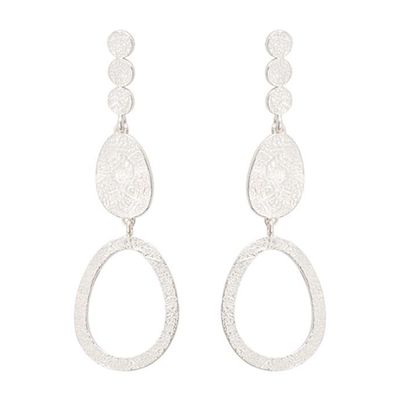 Neveah Three Dot & Oval Statement Drop Earrings from Oliver Bonas