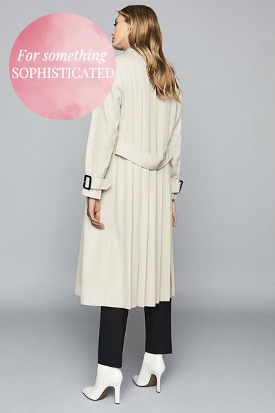 Pixie Pleat Detailed Trench Coat from Reiss