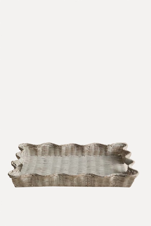 Rattan Scallop Tray