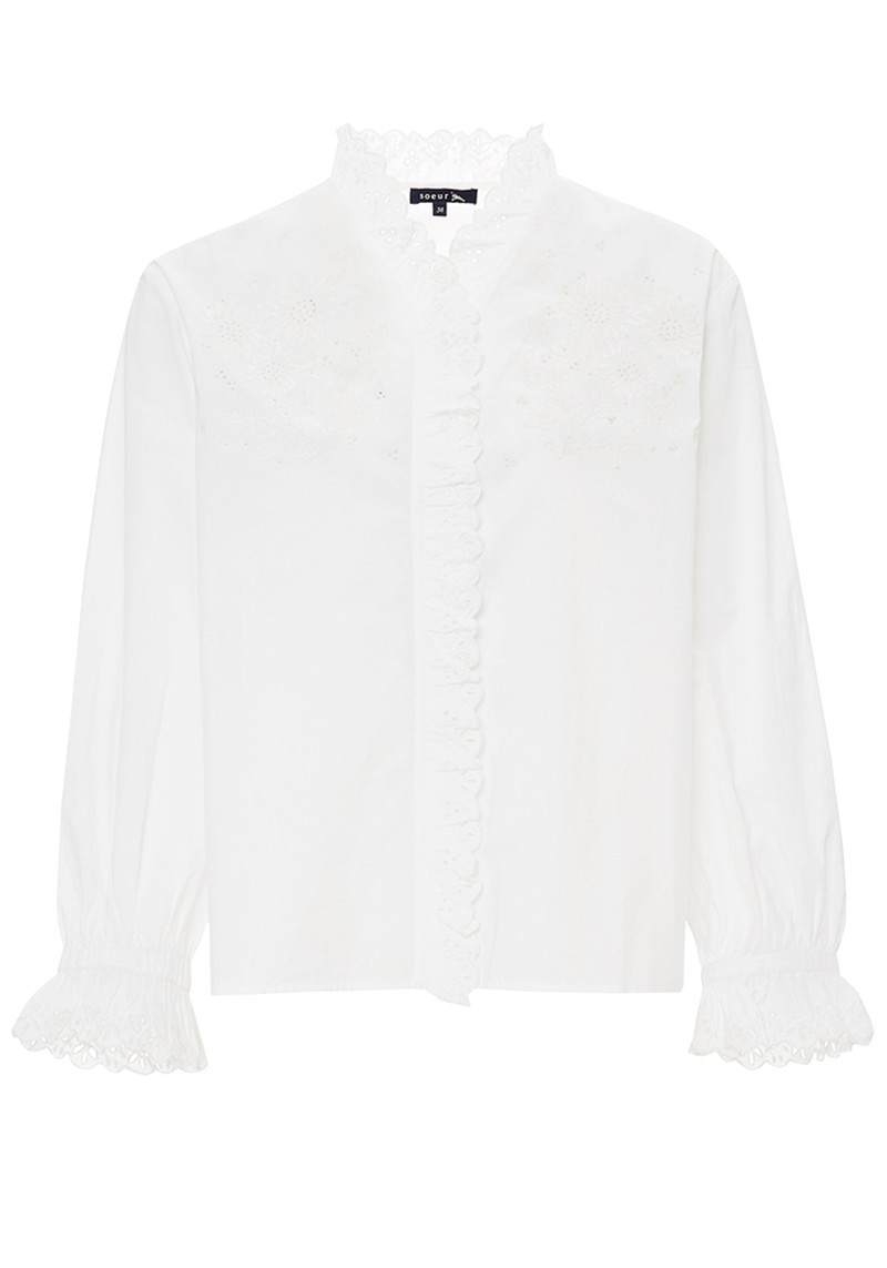 Daisy Embroidered Poplin Blouse from Soeur