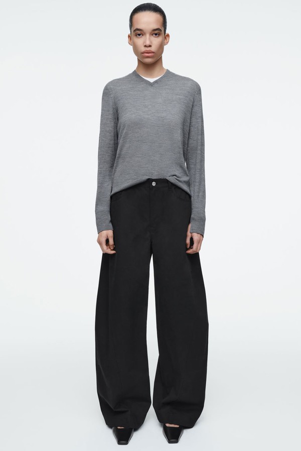 Deconstructed Cotton Barrel-Leg Trousers from COS