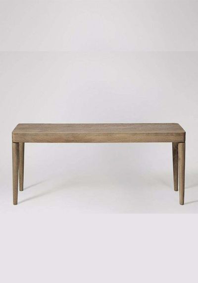 Bjorn Wood & Brass Six Seat Dining Table 