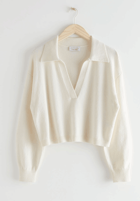 Relaxed Collared V-Neck Sweater from & Other Stories