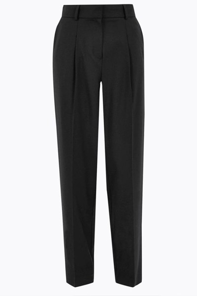 Wool Silk Slim Tapered Trouser from Marks & Spencer