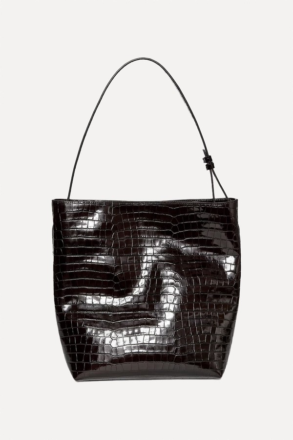 Croc-Effect Leather Tote from ARKET