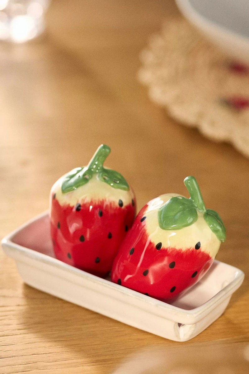 Strawberry Salt & Pepper Shakers from Foster