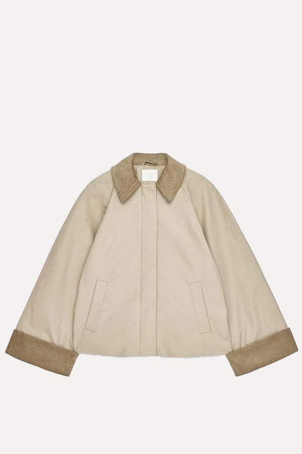 Corduroy Collar Short Trenchcoat from NA-KD