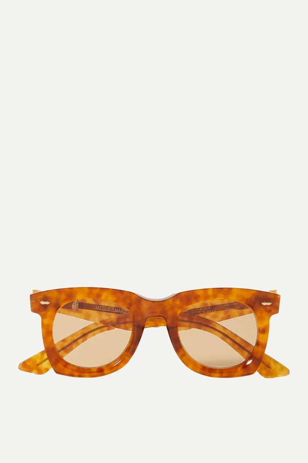 Ava Square-Frame Tortoiseshell Acetate Sunglasses from Jacques Marie Mage