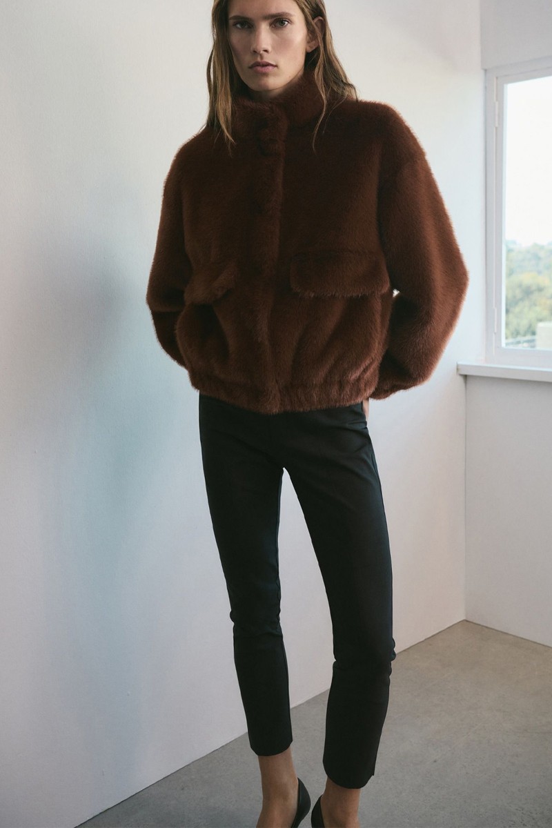 Faux-Fur Jacket With Pockets