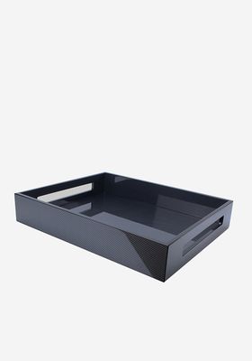Carbon Fibre Medium Lacquered Serving Tray from Addison Ross