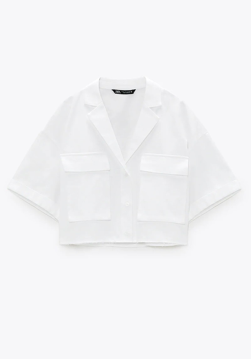 Cropped Shirt With Pockets from Zara