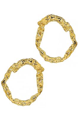 Anouck Gold-Tone Textured Hoop Earrings from Chloe