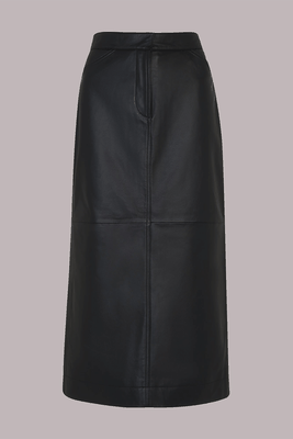Jamie Leather Midi Skirt from Whistles