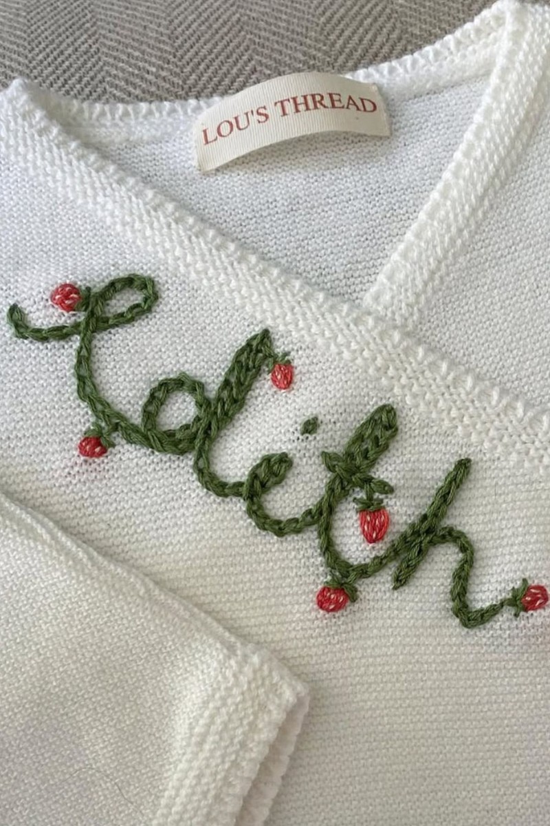 Personalised Hand Embroidered Pieces from Lou Phillips