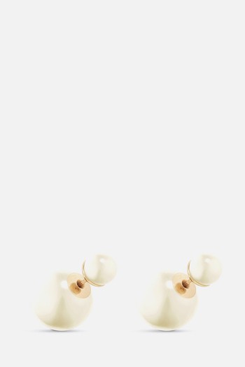 Gold-Finish Metal & White Resin Pearls from Dior Tribales Earrings