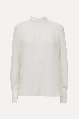 Riley Sheer High Neck Blouse from Reiss