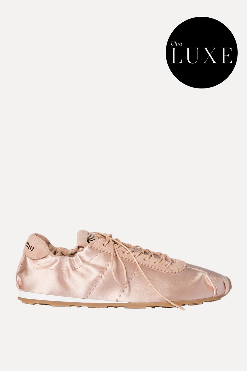 Plume Satin Sneakers from Miu Miu