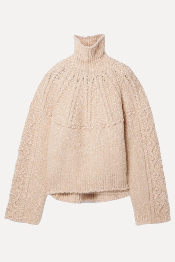 Booth Cable-Knit Turtleneck Sweater from Altuzarra