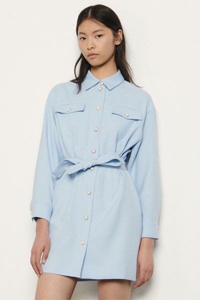 Shirt Dress With Decorative Buttons