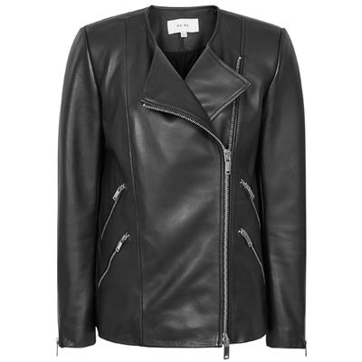 Leather Longline Jacket