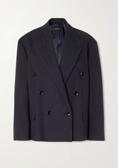 Klero Oversized Double Breasted Checked Blazer from Isabel Marant