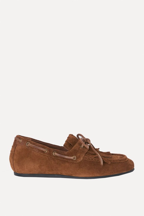 Flare Suede Fringe Tassle Moccasins from John Lewis