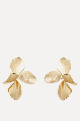 14ct Gold-Plated Hyacinthe Stud Earrings  from Shashi
