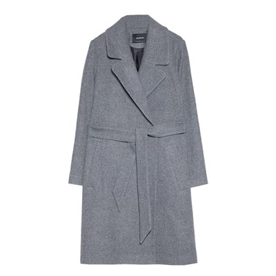 Woolly Coat With Belt from Stradivarius