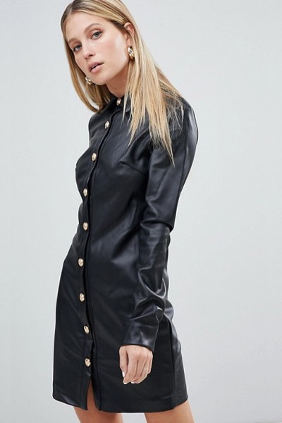 Forever Unique Leather Dress from ASOS