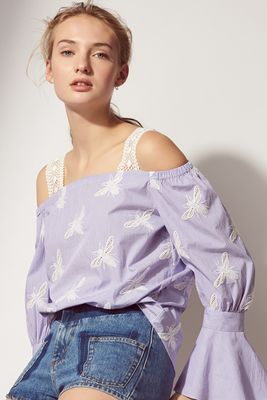 Cotton Top With Bare Shoulders