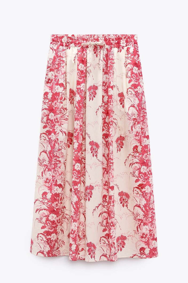 Printed Midi Skirt from Zara