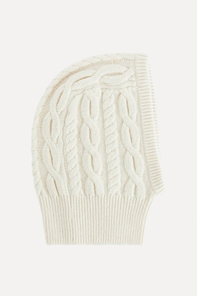 Cable-Knit Fitted Hood from Arket