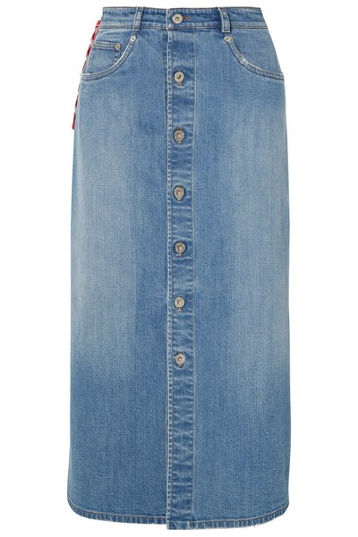 Denim Midi Skirt from Miu Miu