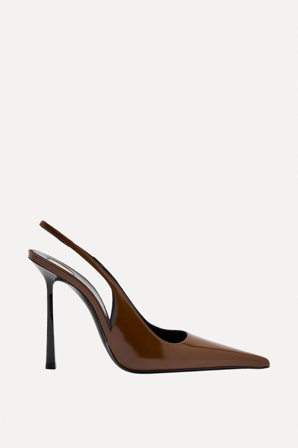 Vendome 100 Patent Leather Slingback Pumps from SAINT LAURENT