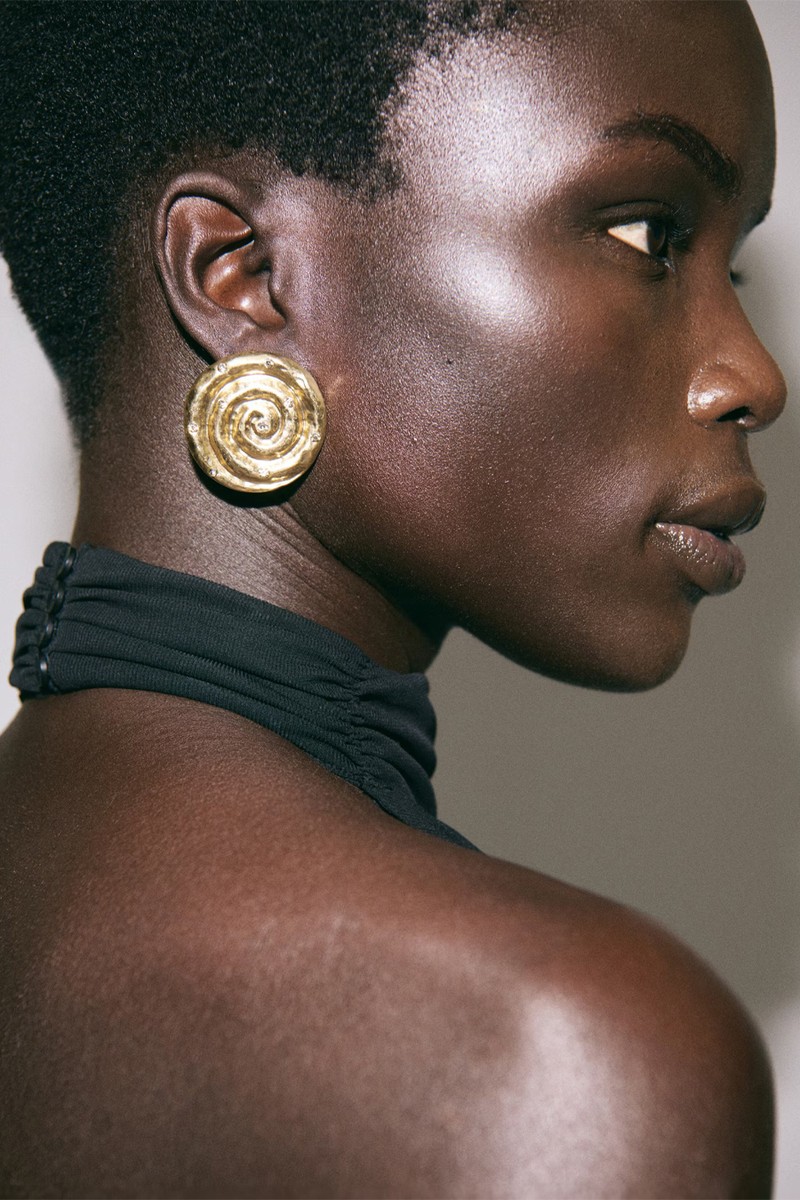 Spiral Crystal Earrings from Mango