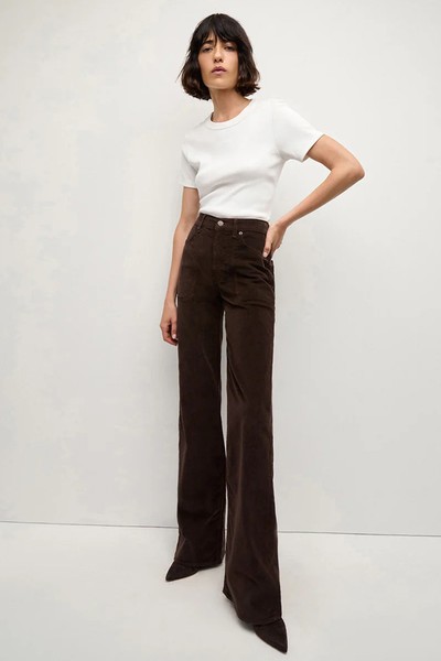 Crosbie Corduroy Wide-Leg Pants from Veronica Beard