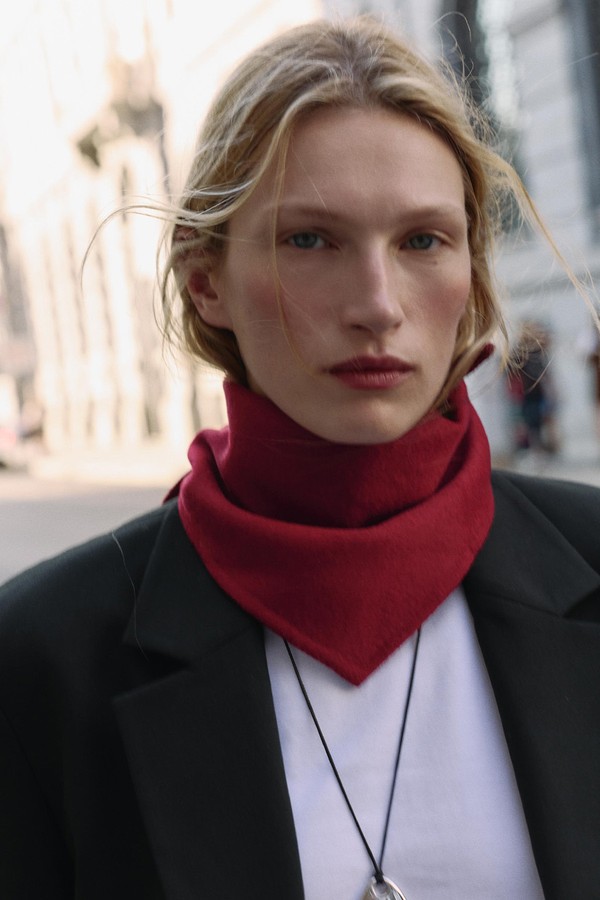 Triangular Wool Blend Bandana