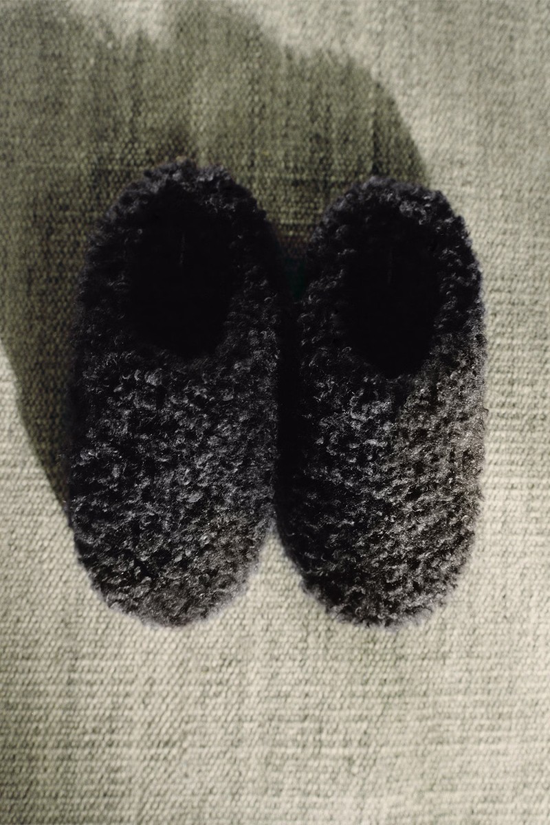 Shearling-Effect Slippers from Mango