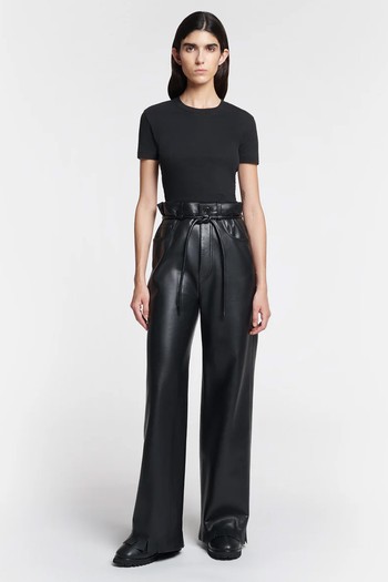 Harlee Belted Regenerated Leather Pants from Nanushka