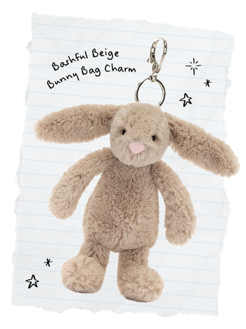 Bashful Beige Bunny Bag Charm