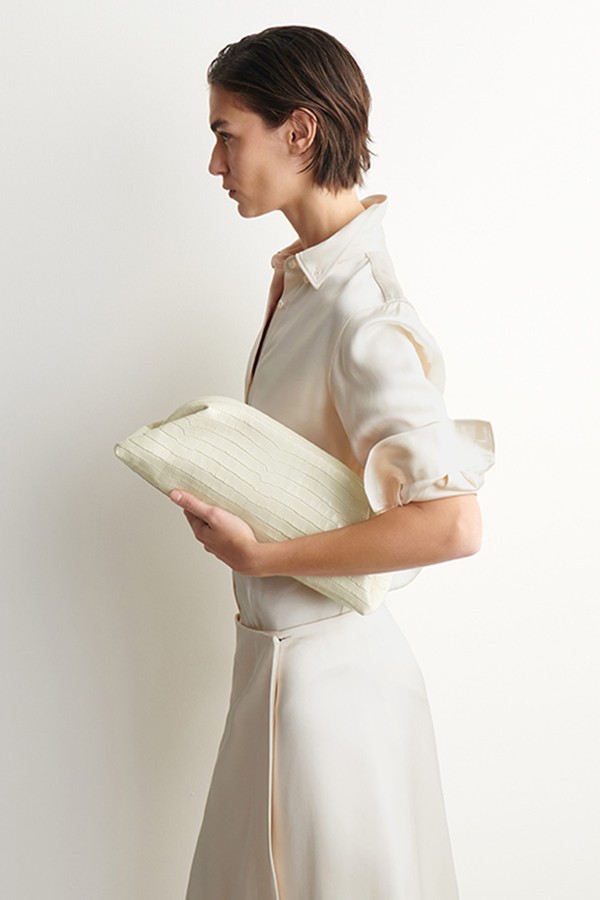 Ingot Leather Clutch Bag