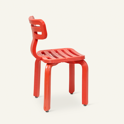 Chubby Chair In Ember 3d Printed Recycled Plastic from Kooij