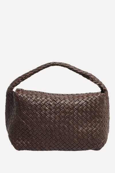 Brown Woven Shoulder Bag from Falor