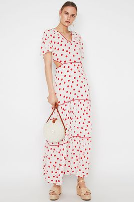 Spot Tiered Maxi Dress from Warehouse