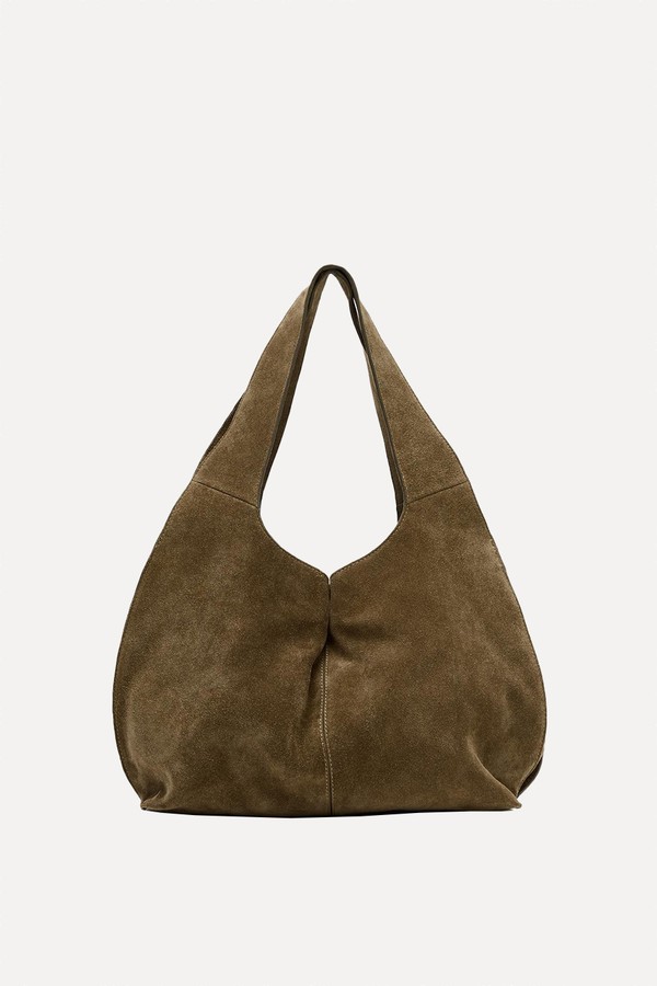 Split Suede Shoulder Bag