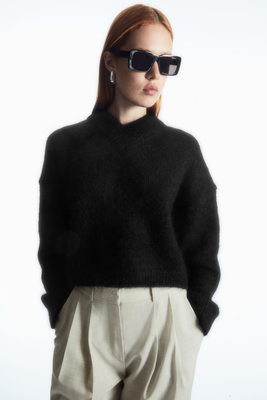 Cropped V-Neck Mohair Jumper  from COS