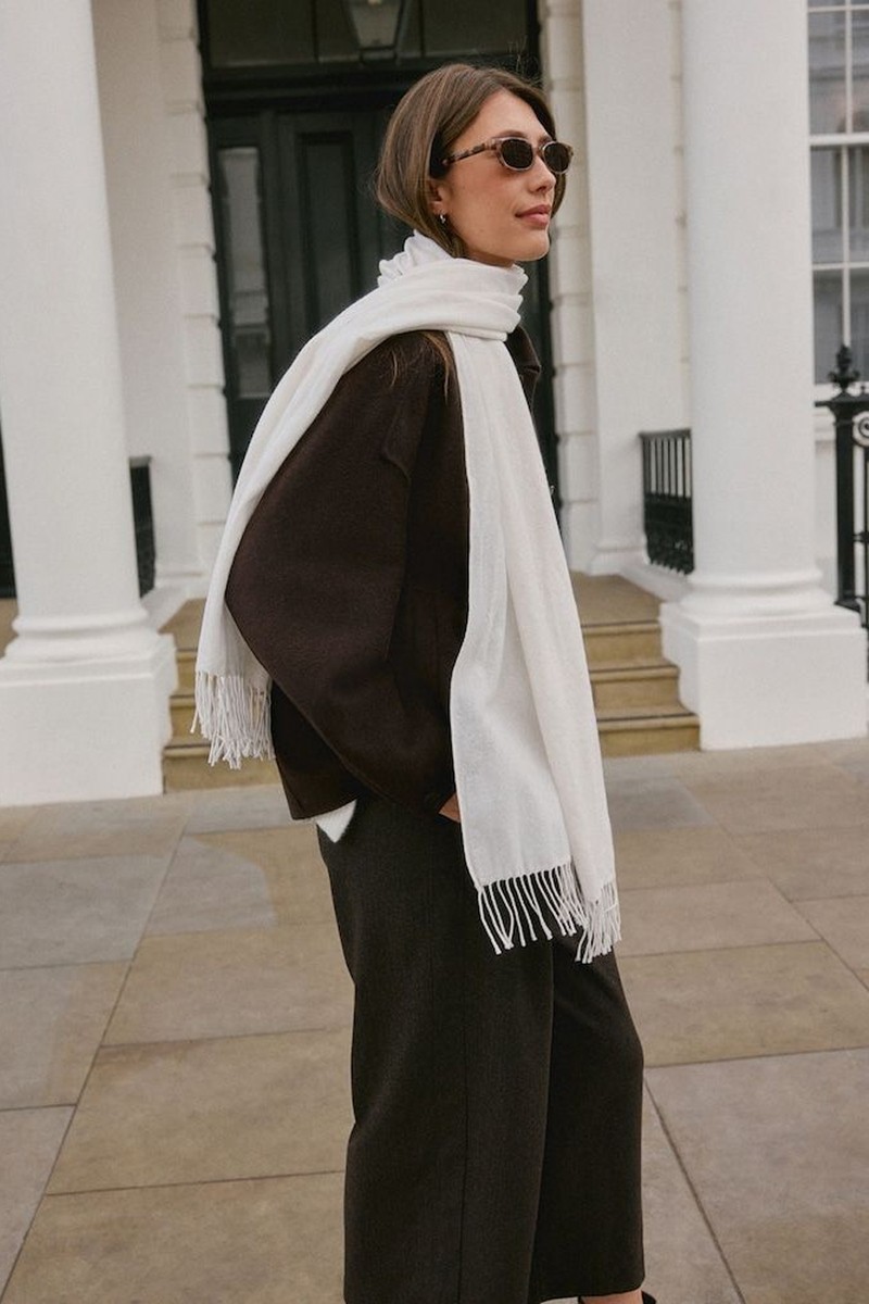 Premium Made In Italy Twill Midweight Shawl Scarf