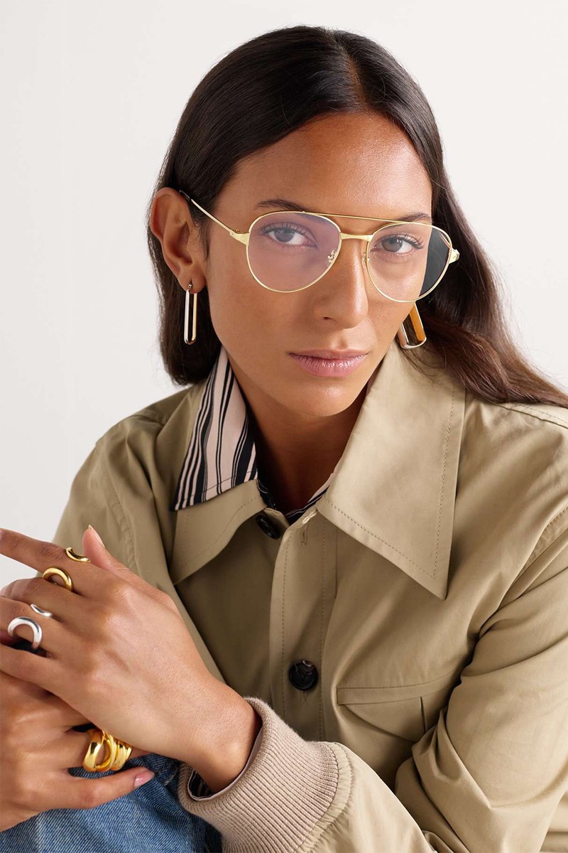 Santos De Cartier Aviator-Style Optical Glasses from Cartier Eyewear