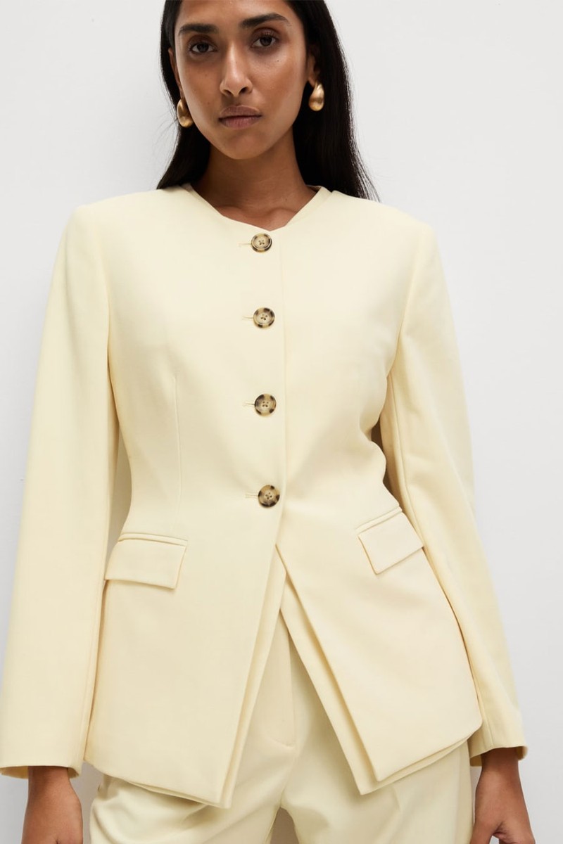 Tailored Collarless Blazer from Marks & Spencer