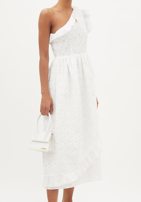 Jude Broderie-Anglaise One-Shoulder Cotton Dress from Batsheva